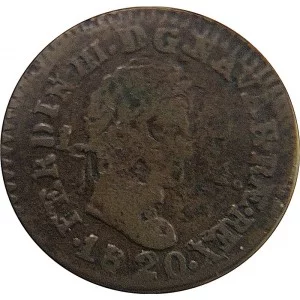 Fernando VII  1 Maravedí de 1820 de Pamplona