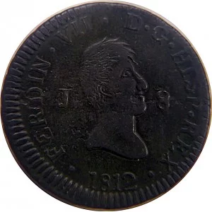 Fernando VII  8 Maravedíes ceca de Jubia