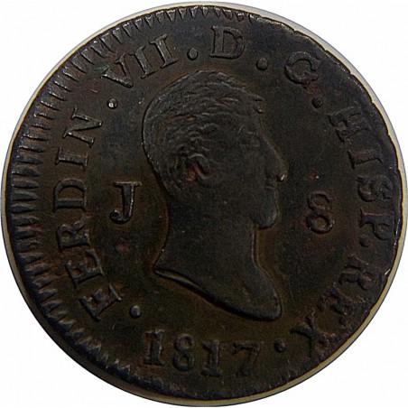 Fernando VII  8 Maravedíes ceca de Jubia 1817 Fernando VII  8 Maravedíes ceca de Jubia 1817