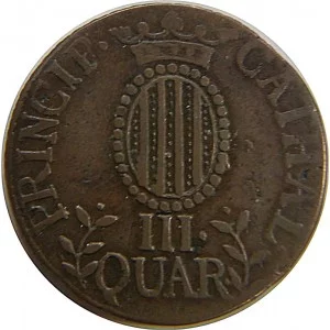 Fernando VII 3 Cuartos 1812 Barcelona