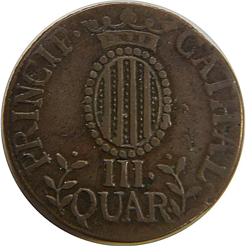 Fernando VII 3 Cuartos 1812 Barcelona