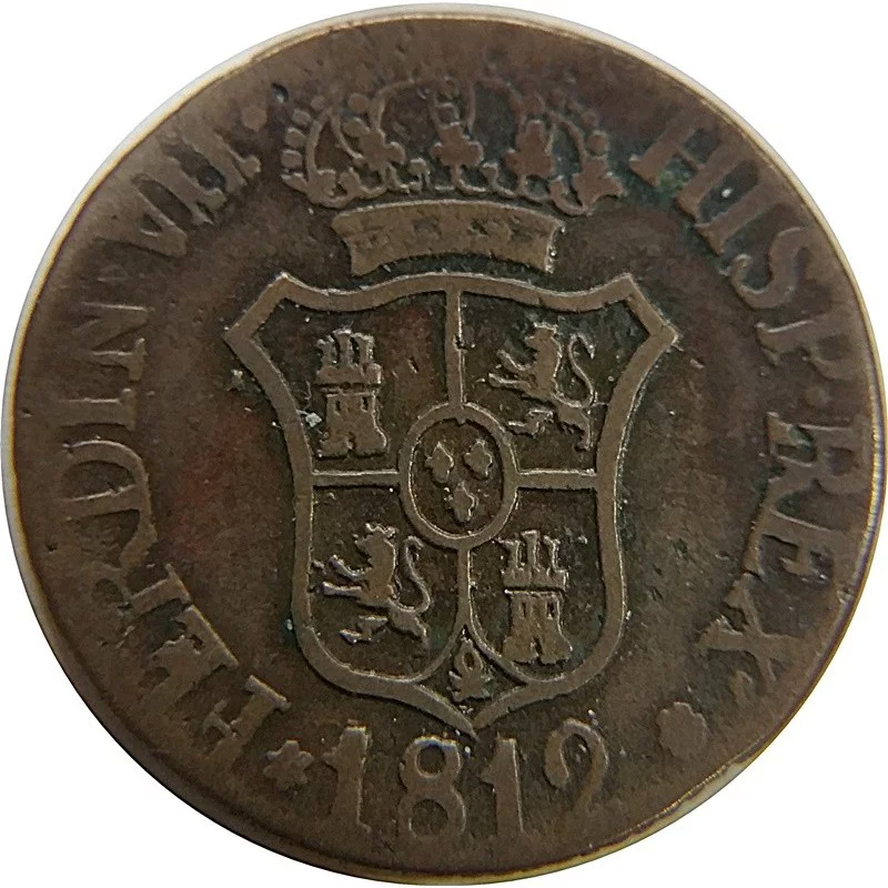 Fernando VII 3 Cuartos 1812 Barcelona