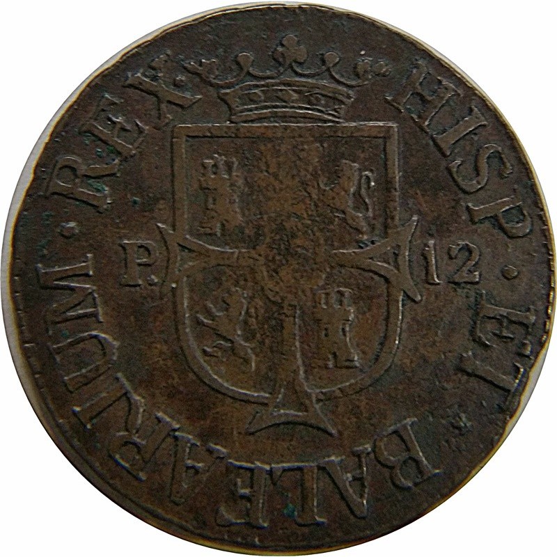 Fernando VII  12 Dineros 1812 de Mallorca