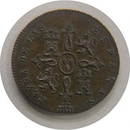 Isabel II  1 Maravedí 1842 Segovia Sin Circular