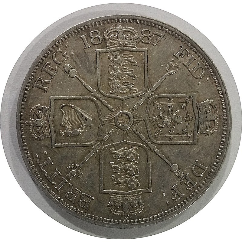 Victoria de Gran Bretaña 2 Florines 4 Chelines de 1887