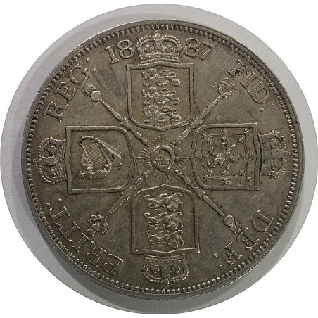Victoria de Gran Bretaña 2 Florines 4 Chelines de 1887