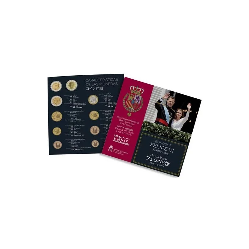 Euroset BU 2015 España 10 monedas - TOKYO Coin Show 