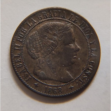 Isabel 2ª Medio Céntimo de Escudo Jubia 1868 S/C