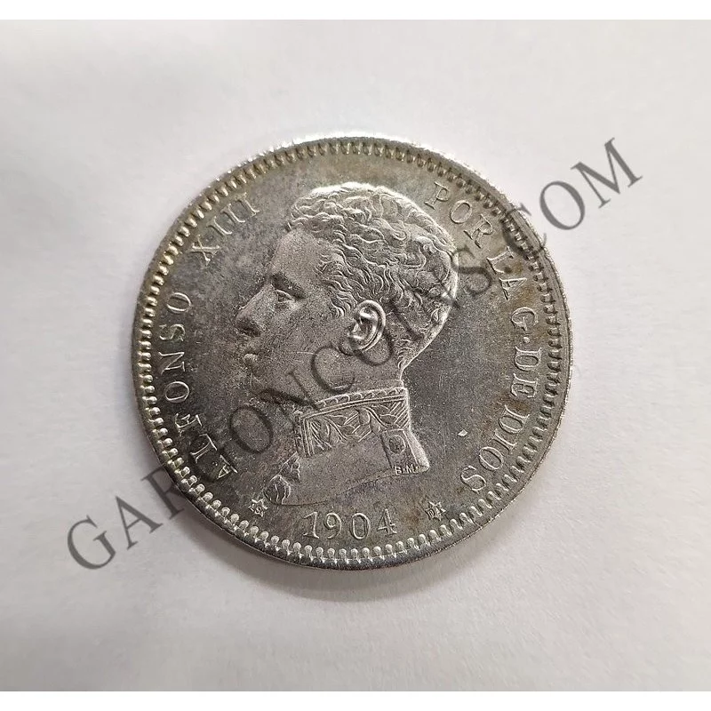 Alfonso XIII  1 Peseta 1904 *19*04  S/C