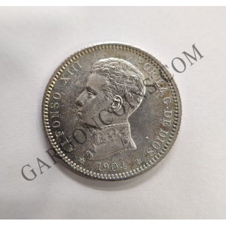 Alfonso XIII  1 Peseta 1904 *19*04  S/C