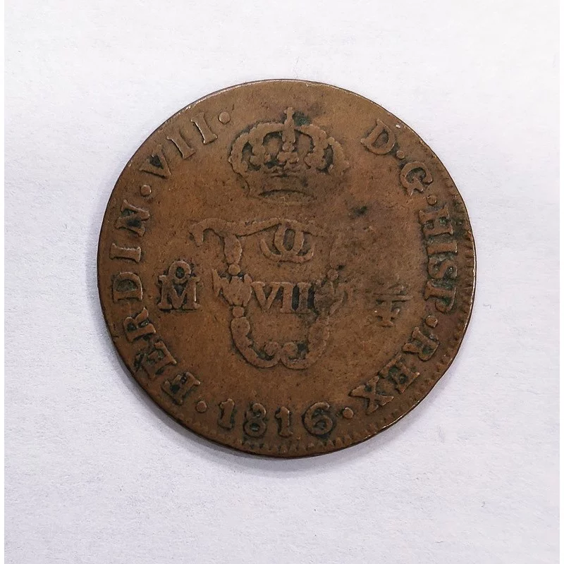 RARA Fernando VII   2/4  de Real del  1816 Mejico