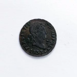 Fernando VII 2 Maravedís 1833 Segovia EBC ++