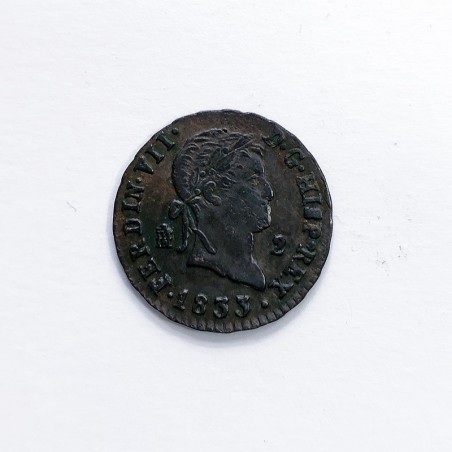 Fernando VII 2 Maravedís 1833 Segovia EBC ++