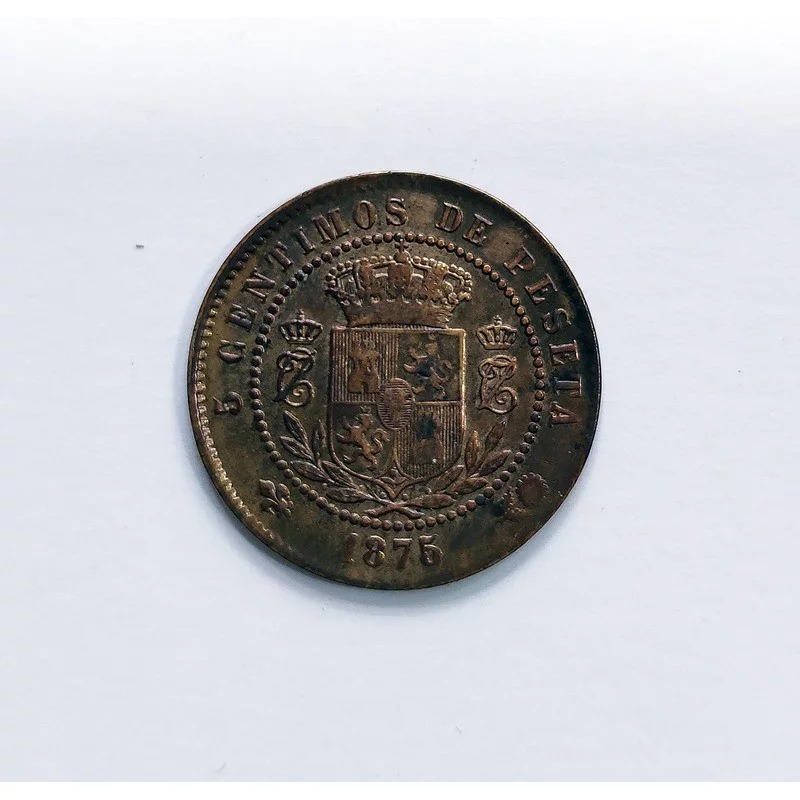 Carlos VII 5 Céntimos 1875 Bruselas EBC/SC-