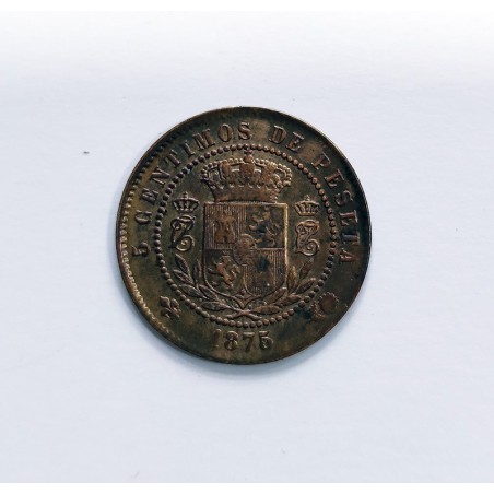 Carlos VII 5 Céntimos 1875 Bruselas EBC/SC-