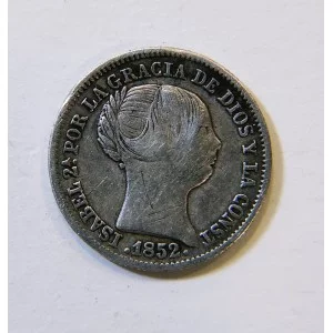 Isabel II 1 Real de 1852 ceca de Madrid