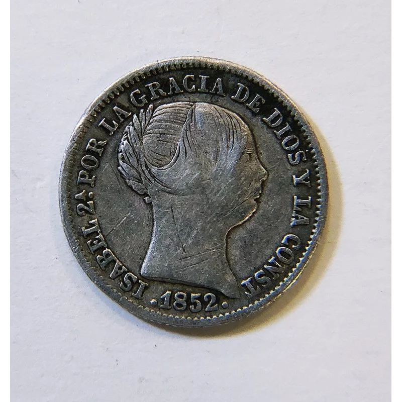 Isabel II 1 Real de 1852 ceca de Madrid