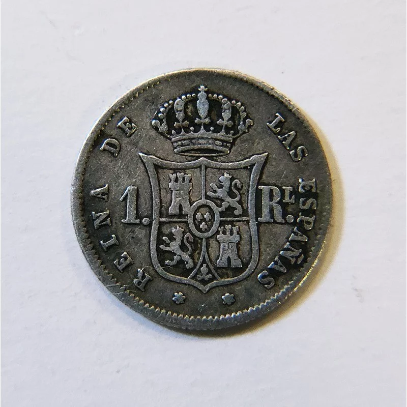 Isabel II 1 Real de 1852 ceca de Madrid