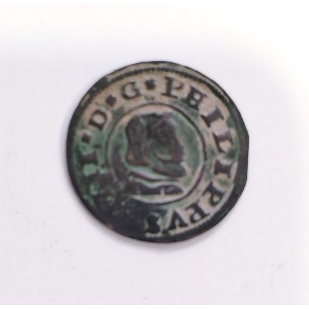 Felipe IV 16 Maravedís 1663 de Segovia y ensayador R