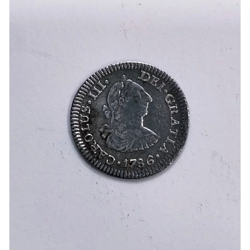 Carlos III  1/2 Real 1786 ceca de Méjico F M