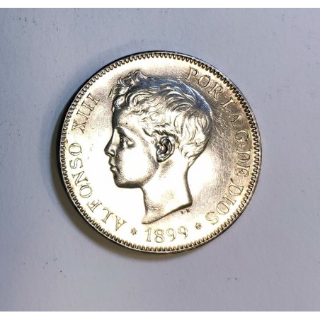 Alfonso XIII  5 Pesetas 1899 SG V S/C