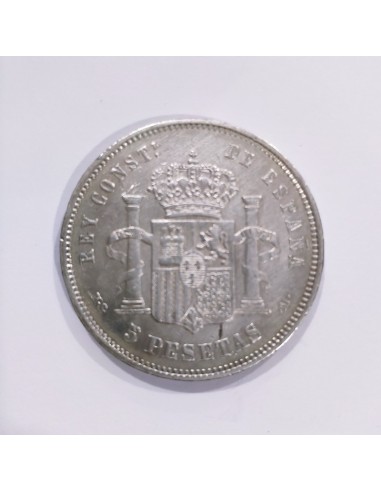 Alfonso XII 5 Pesetas 1882 18*82 MS M   EBC++