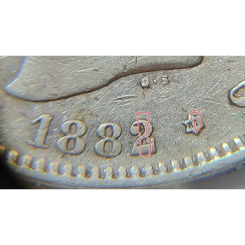 Alfonso XII 5 Pesetas 1882 sobre 81 *18*81