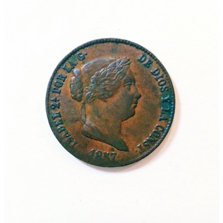 Isabel II 25 Cts de Real Cuartillo de Segovia del 1857 EBC+