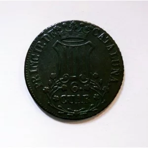 Isabel II  6 Quartos Cataluña 1838  EBC+