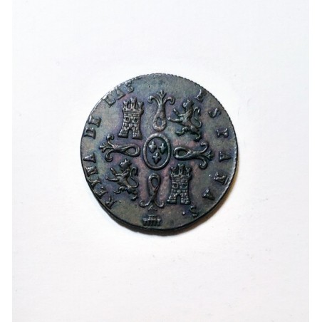 Isabel II 2 maravedies Segovia 1847 S/C