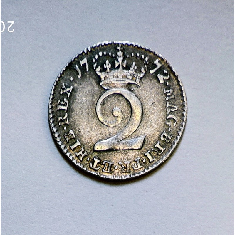 Gran Bretaña  George III 2 Pence 1772  KM  595 EBC