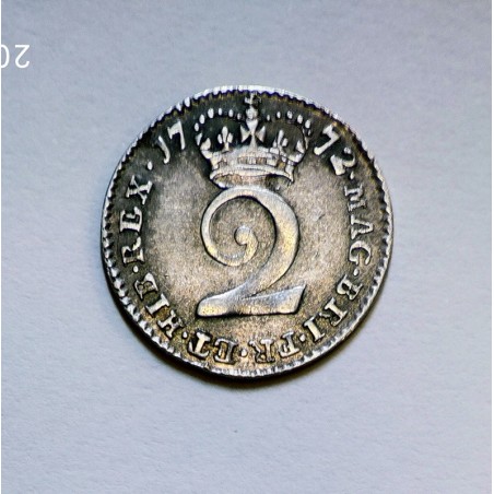 Gran Bretaña  George III 2 Pence 1772  KM  595 EBC