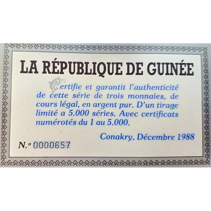 Rèpublique de Guineé  25 Juegos Olímpicos Barcelona  100 200 y 300 Francos Guinea Conakry