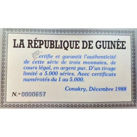 Rèpublique de Guineé  25 Juegos Olímpicos Barcelona  100 200 y 300 Francos Guinea Conakry