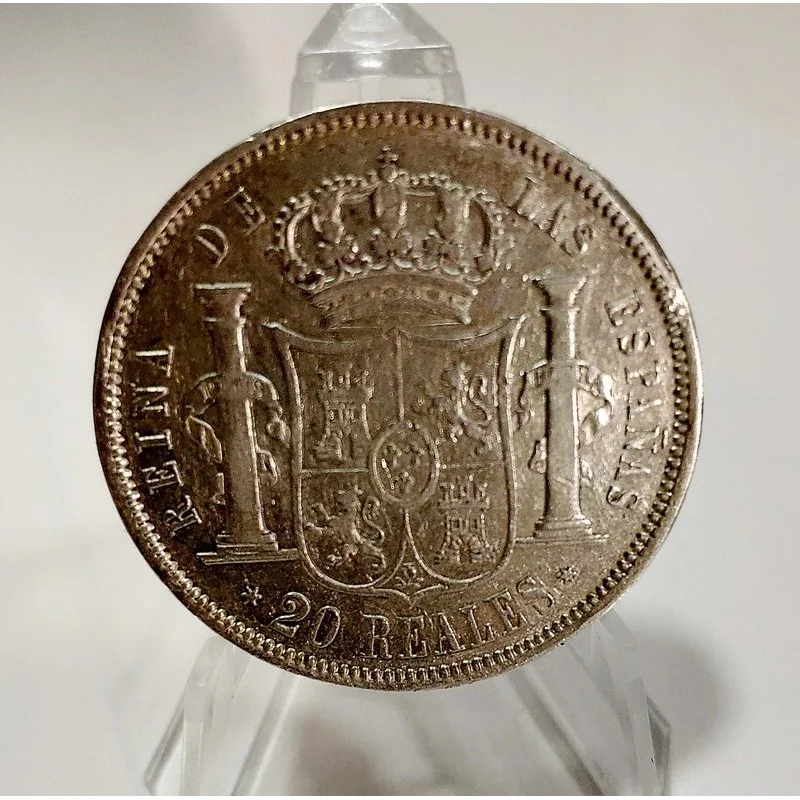 Isabel 2ª  20 Reales 1855 Madrid EBC