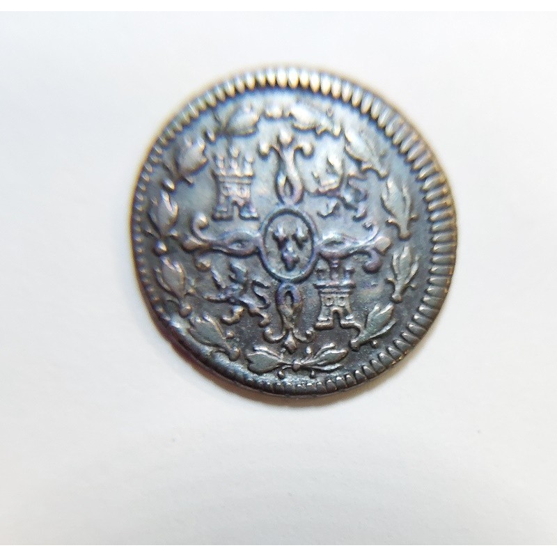 Fernando VII 2 maravedis 1819 Jubia EBC