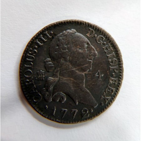 Carlos III 4 maravedis Segovia 1772 EBC
