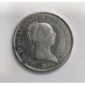 Isabel 2ª  20 Reales 1855 Madrid 