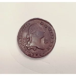 Carlos IV  2 maravedis 1796 de Segovia EBC+