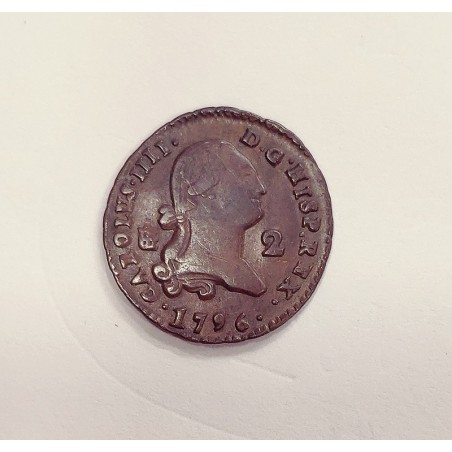 Carlos IV  2 maravedis 1796 de Segovia EBC+