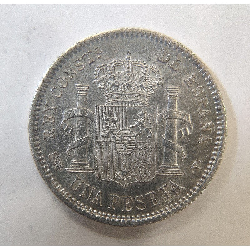 1 Peseta 1904 *04 variante 0 partido Alfonso XIII