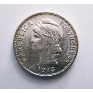 Portugal  1 Escudo 1915 Km 564  sin circular