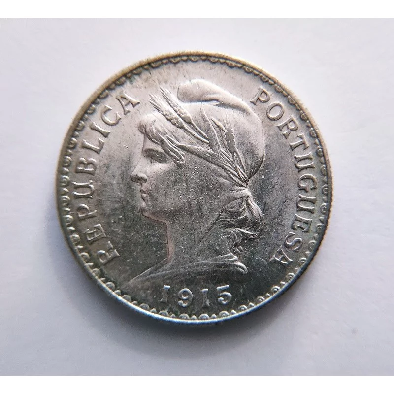 Portugal  1 Escudo 1915 Km 564  sin circular