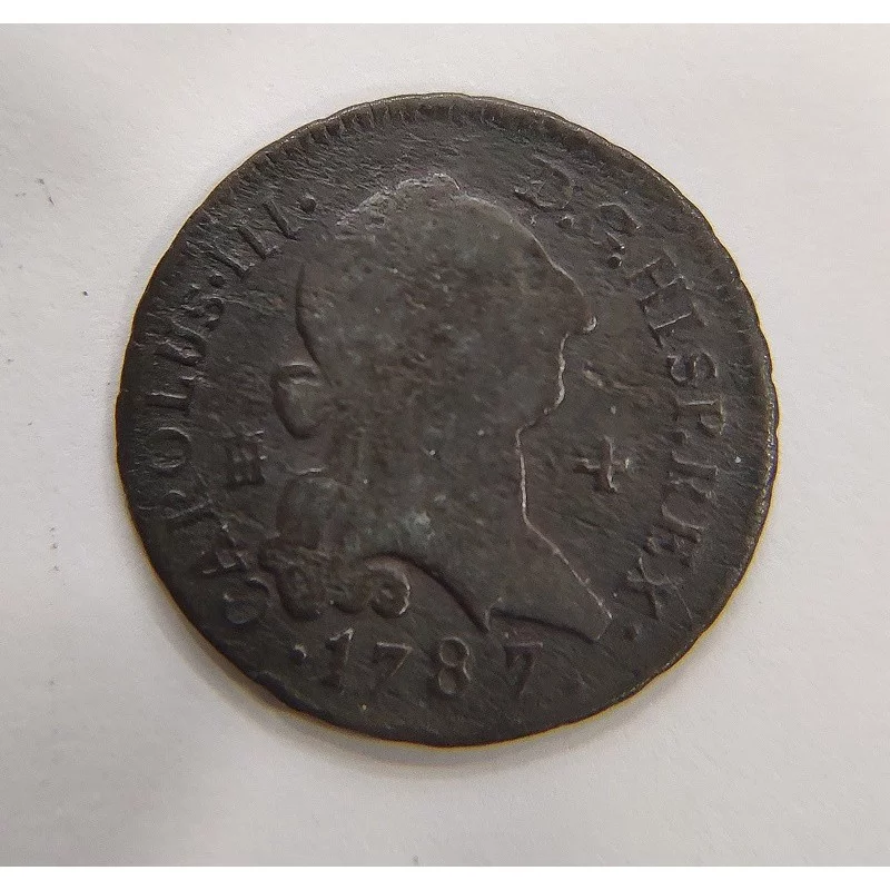 Carlos III  4 maravedis 1787 Segovia