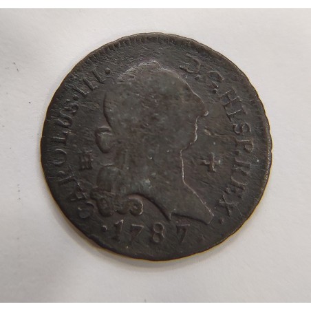 Carlos III  4 maravedis 1787 Segovia