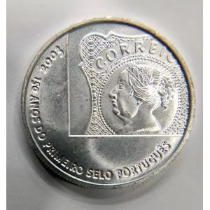 Portugal 5 EURO 2003  150 Años del 1er sello portugués