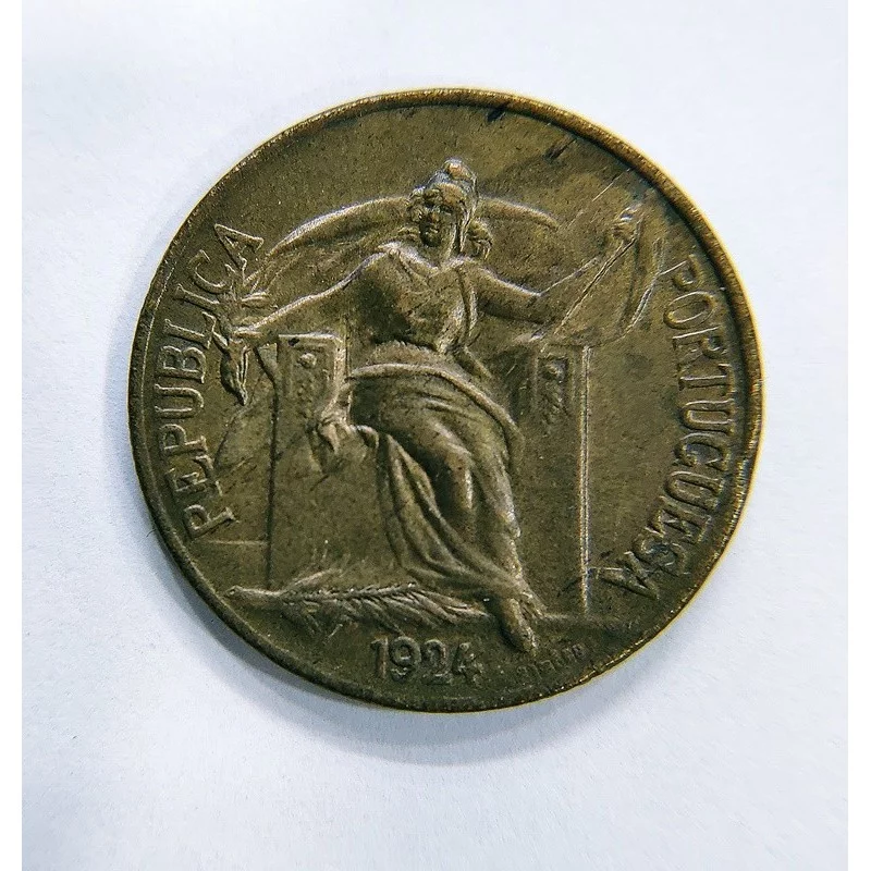 Portugal 1 Escudo  1924 S/C  KM 576