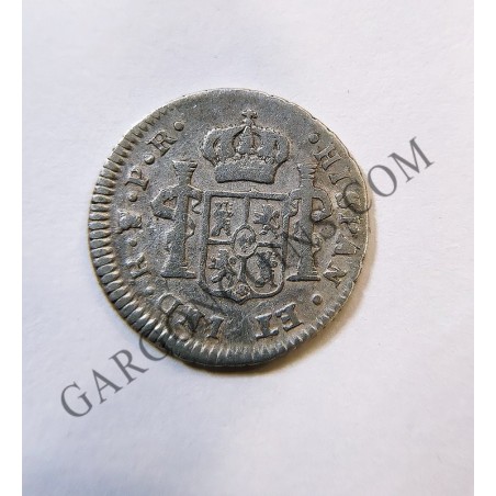 Carlos IV 1/2 Real Potosí P R 1792 Escasa