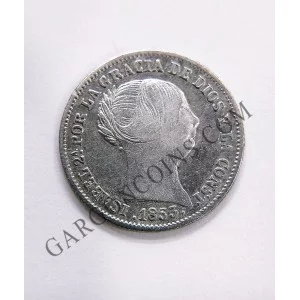 Isabel 2ª 1 Real de Barcelona del 1853