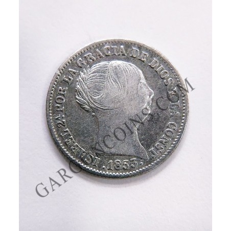 Isabel 2ª 1 Real de Barcelona del 1853